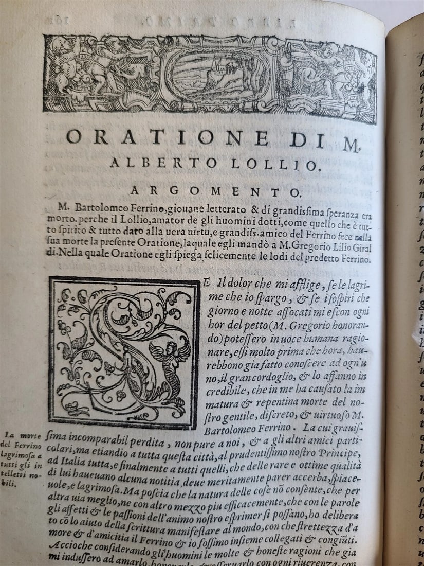 1569 ORATIONS by MANY ILLUSTRIOUS MEN - FRANCESCO SANSOVINO antique VELLUM - 19