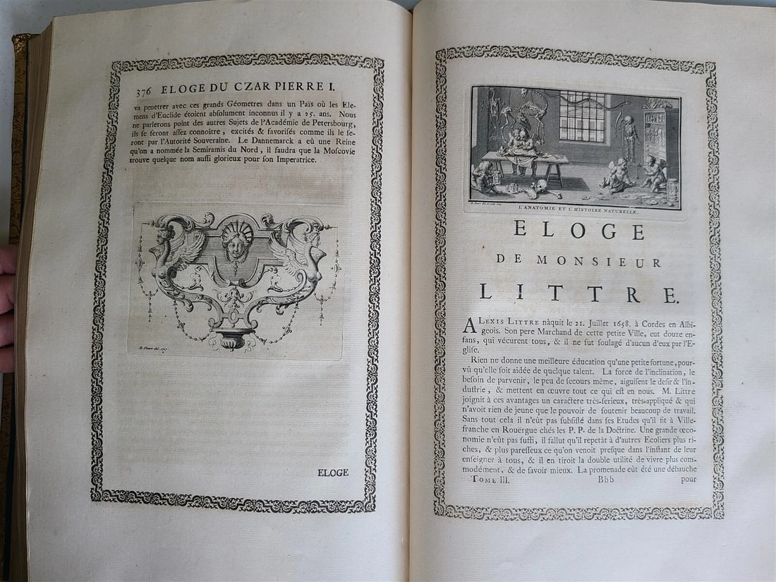 1728 Bernard Le Bovier de Fontenelle WORKS 3 FOLIO VOLUMES ILLUSTRATED antique - 15