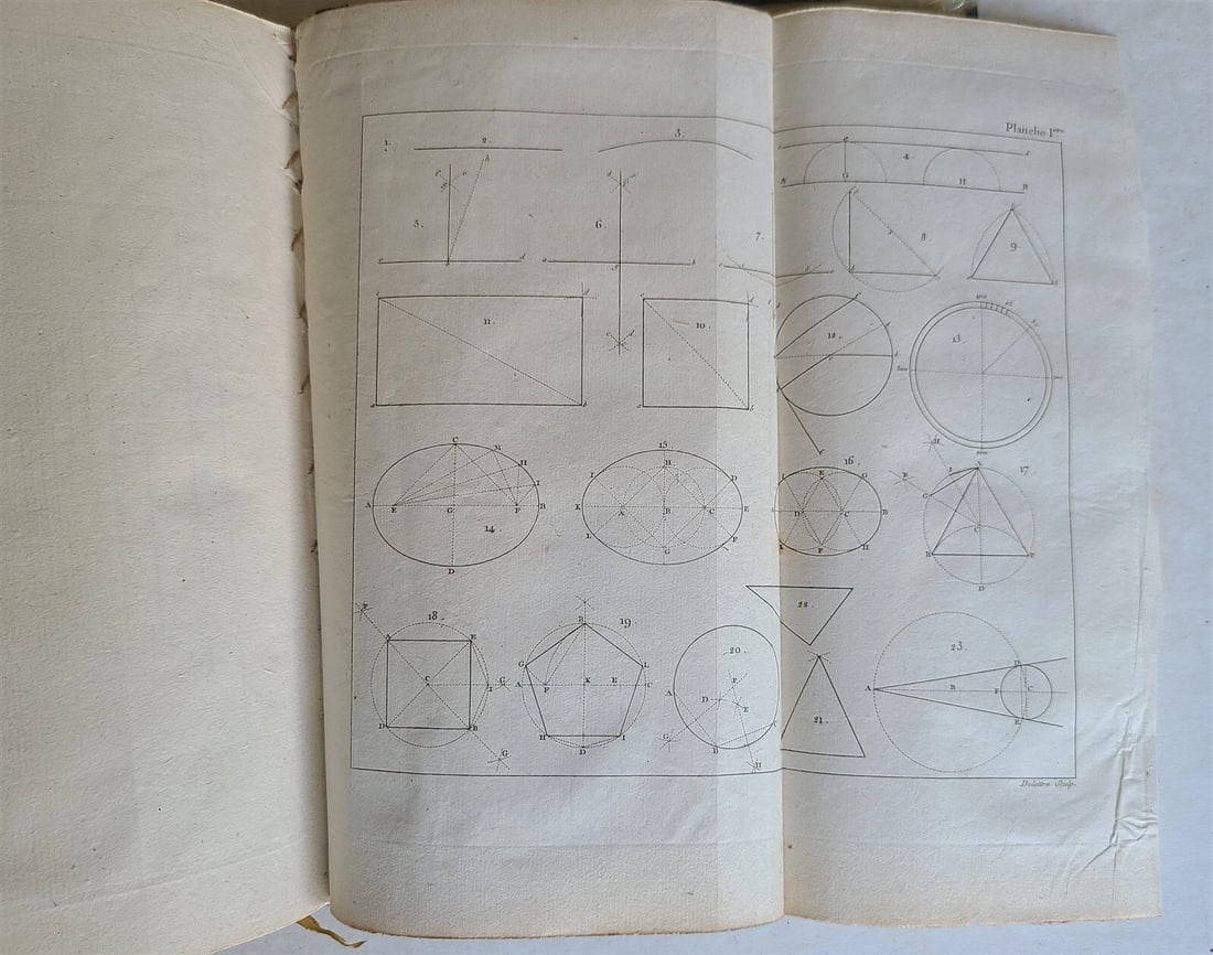 1799 ELEMENTS of PRACTICAL PERPECTIVE for ARTISTS ILLUSTRATED antique in French - 14