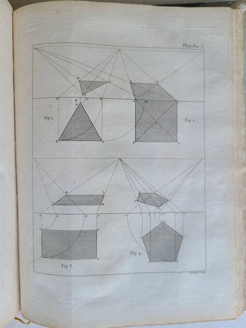 1799 ELEMENTS of PRACTICAL PERPECTIVE for ARTISTS ILLUSTRATED antique in French - 16
