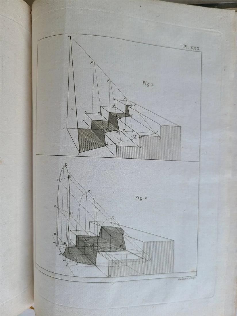 1799 ELEMENTS of PRACTICAL PERPECTIVE for ARTISTS ILLUSTRATED antique in French - 8