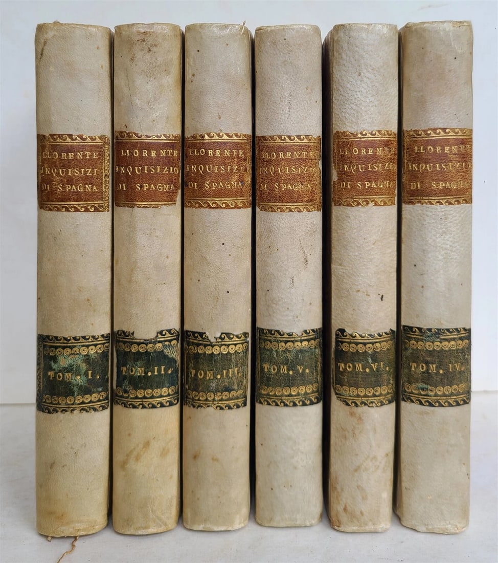 1820 HISTORY of SPANISH INQUISITION in ITALIAN 6 VOLUMES antique ILLUSTRATED - 4