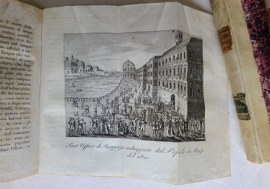 1820 HISTORY of SPANISH INQUISITION in ITALIAN 6 VOLUMES antique ILLUSTRATED - 9