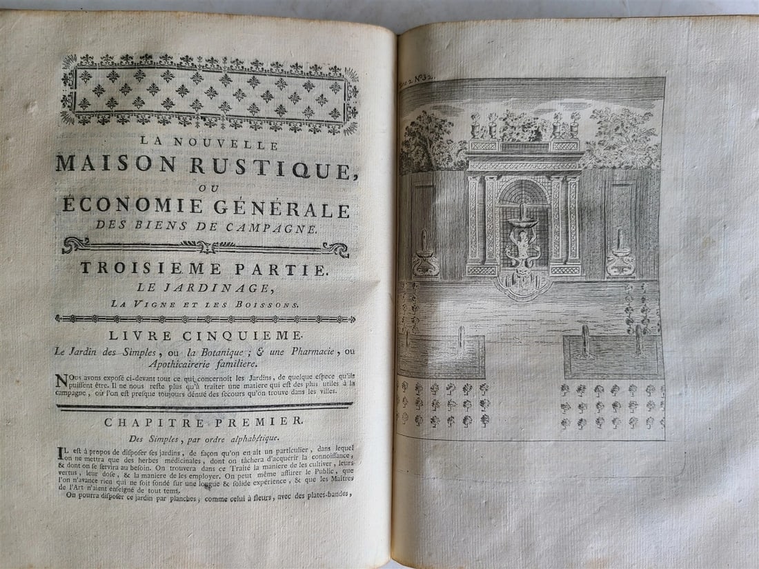 1777 2 VOLUMES antique ILLUSTRATED ANIMAL HUSBANDRY TOOLS PLANTING FORESTRY - 18