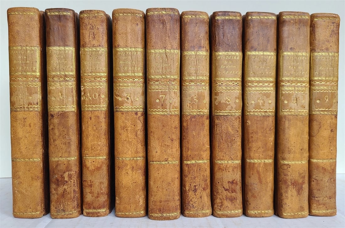 1806 HISTORY of FRENCH REVOLUTION 10 VOLUMES antique in FRENCH (1 of 7)