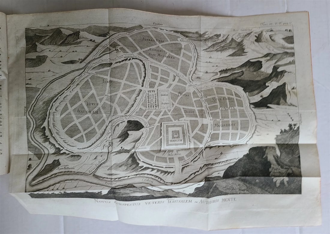 1789-92 BIBLE COMMENTARY by A. CALMET 11 VOLUMES ILLUSTRATED w/ MAPS antique - 13