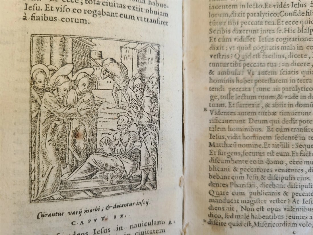 1578 BIBLE ILLUSTRATED in LATIN antique NEW TESTAMENT TESTAMENTI NOVI scarce 16c - 5