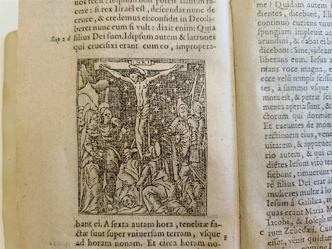 1578 BIBLE ILLUSTRATED in LATIN antique NEW TESTAMENT TESTAMENTI NOVI scarce 16c - 8