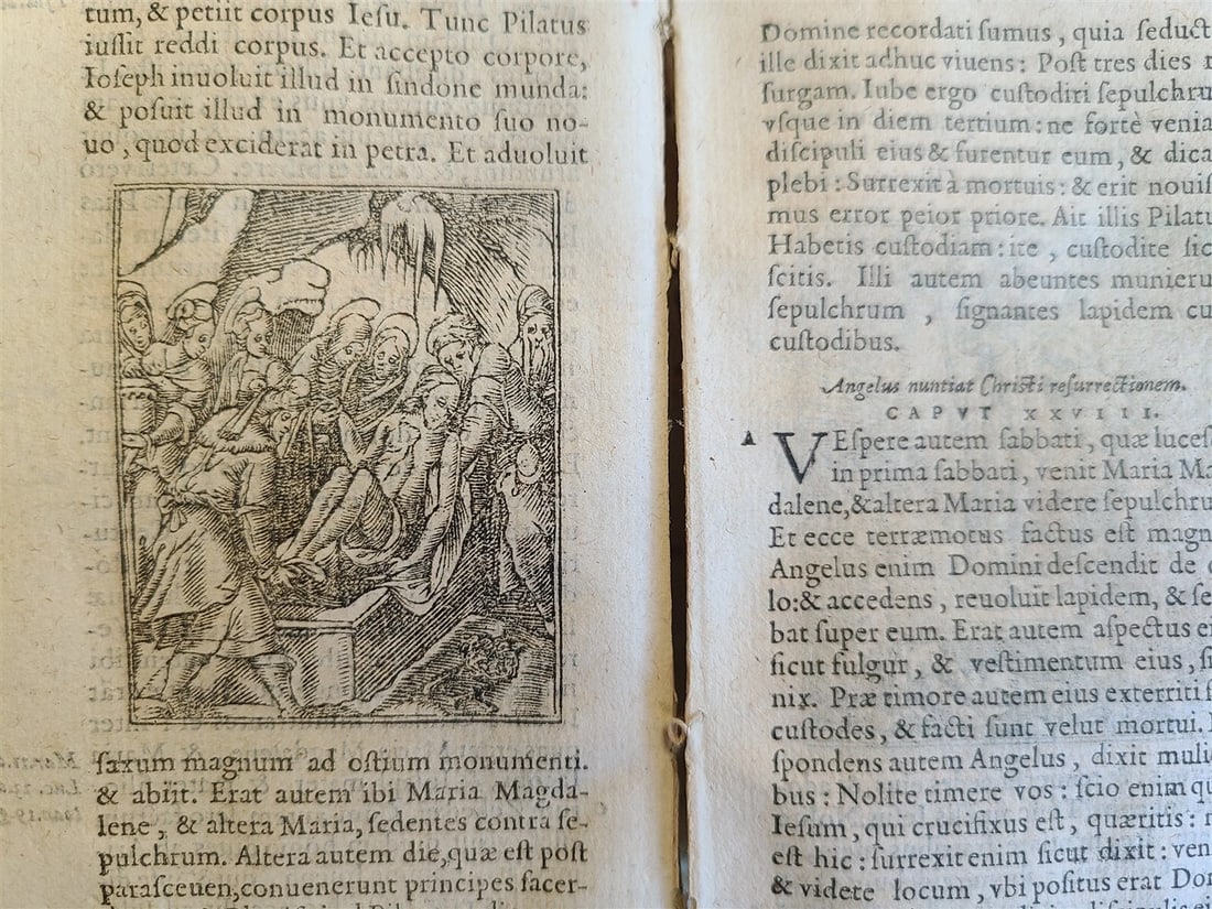 1578 BIBLE ILLUSTRATED in LATIN antique NEW TESTAMENT TESTAMENTI NOVI scarce 16c - 9