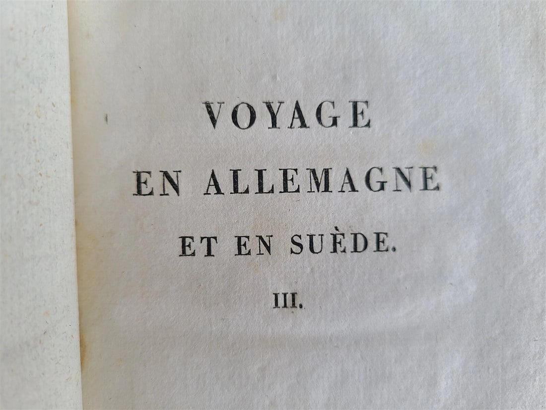 1810 TRAVEL TO GERMANY & SWEDEN 3 VOLS by CATTEAU-CALLEVILLE ANTIQUE in FRENCH - 4