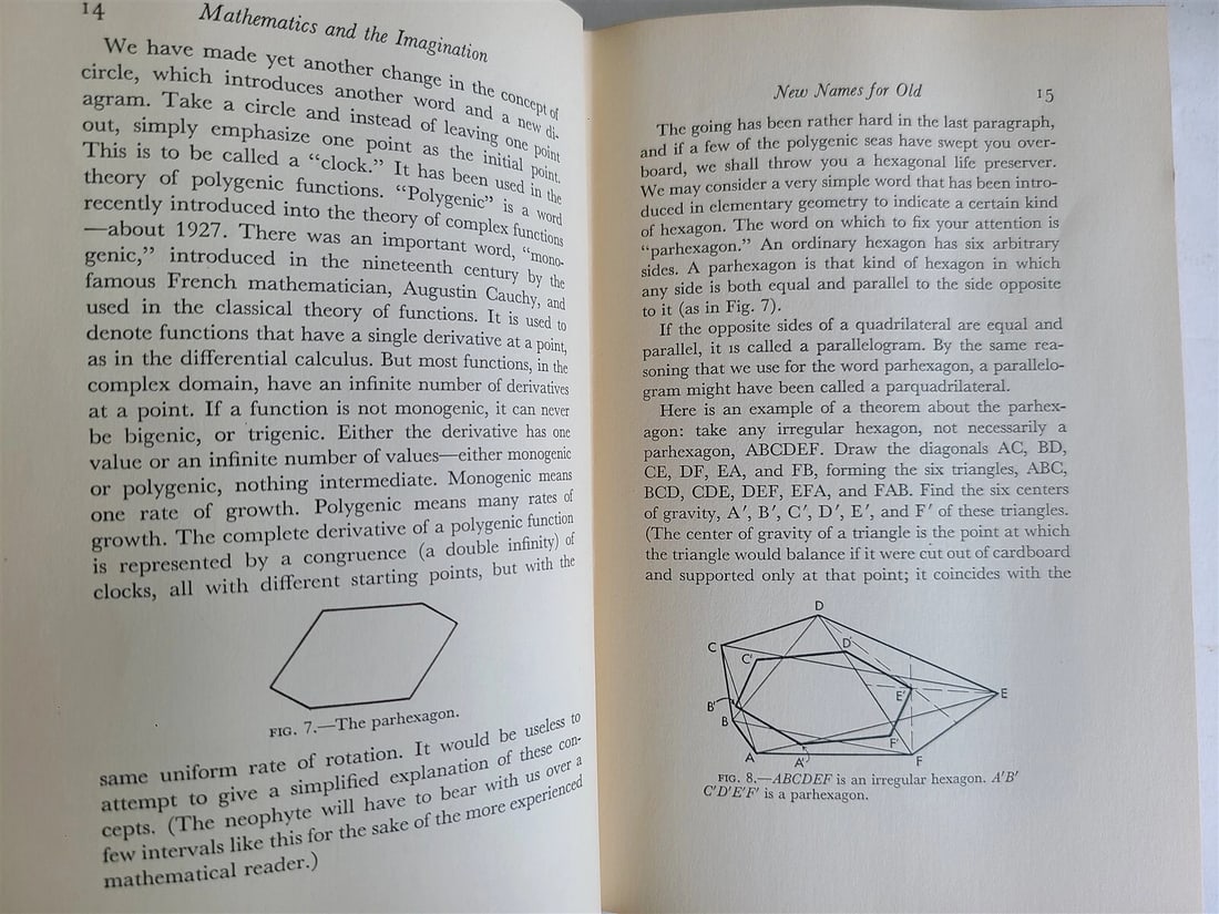 1940 MATHEMATICS and IMAGINATION by E.KASNER & J. NEWMAN vintage 1st EDITION - 4