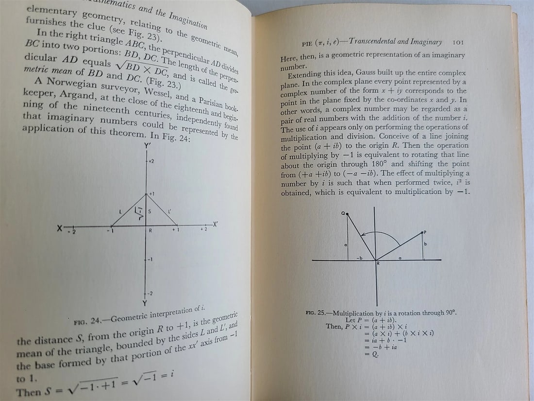 1940 MATHEMATICS and IMAGINATION by E.KASNER & J. NEWMAN vintage 1st EDITION - 6