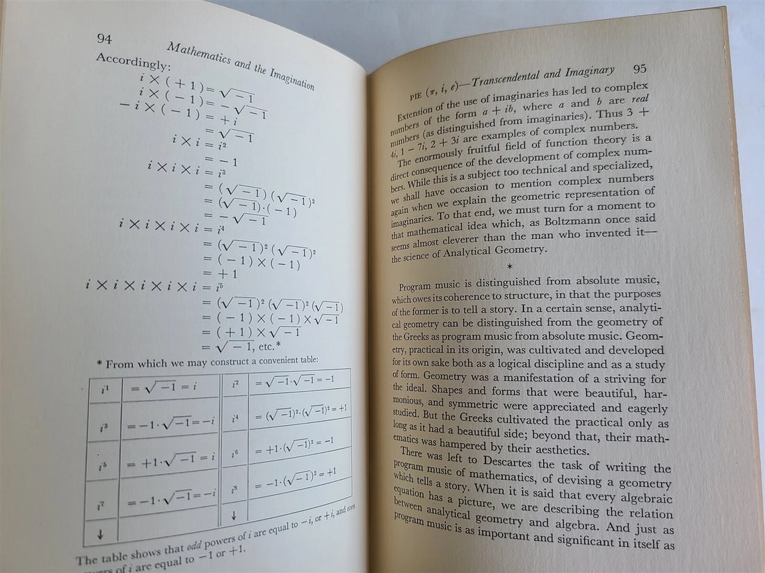 1940 MATHEMATICS and IMAGINATION by E.KASNER & J. NEWMAN vintage 1st EDITION - 7