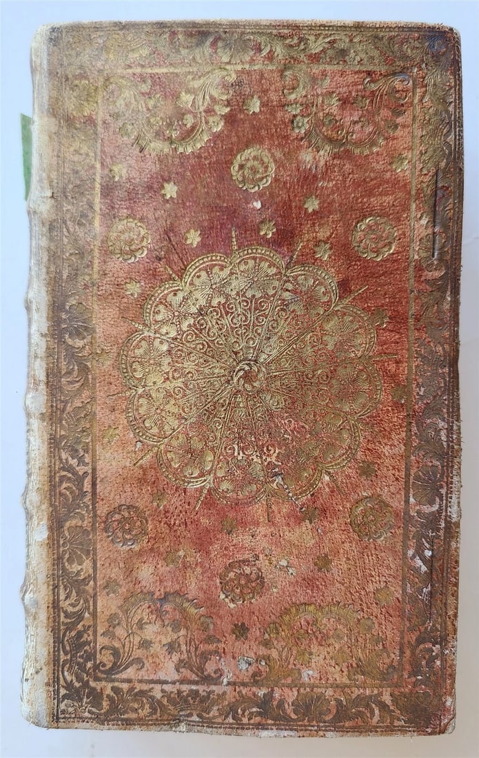 1758 PSALTERIUM DAVIDIS antique in LATIN FINE GILT MOROCCO BINDING (1 of 6)