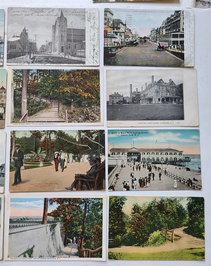 NEW JERSEY VIEWS LOT OF 50 ANTIQUE & VINTAGE POSTCARDS - 3