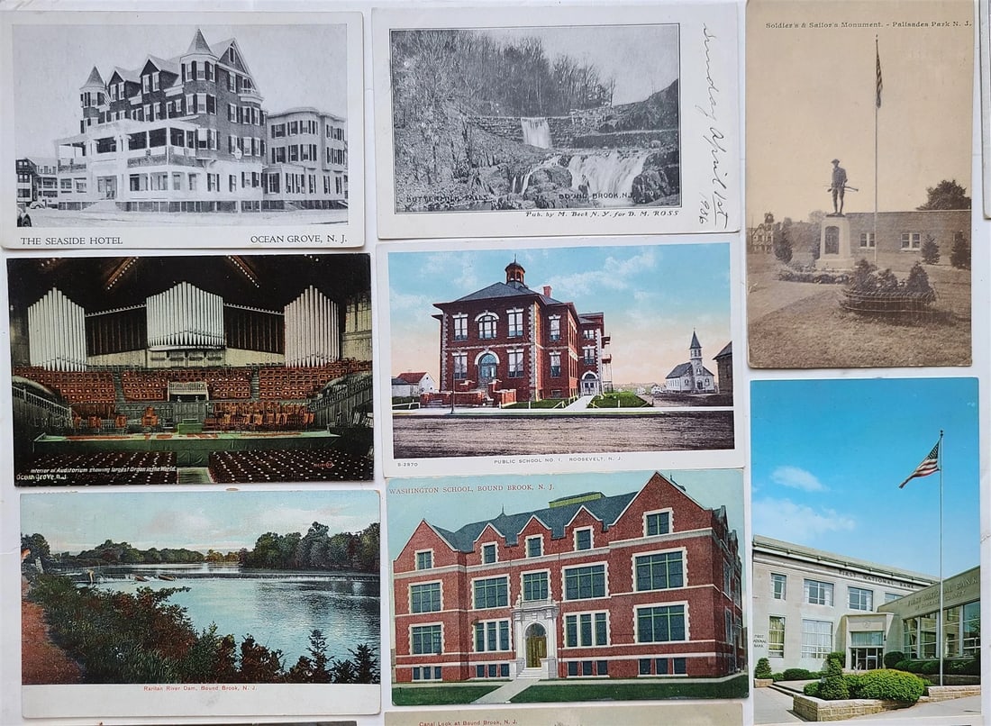 NEW JERSEY VIEWS LOT OF 50 ANTIQUE & VINTAGE POSTCARDS - 4