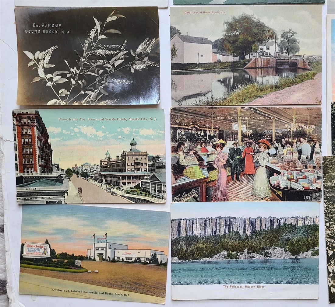 NEW JERSEY VIEWS LOT OF 50 ANTIQUE & VINTAGE POSTCARDS - 5