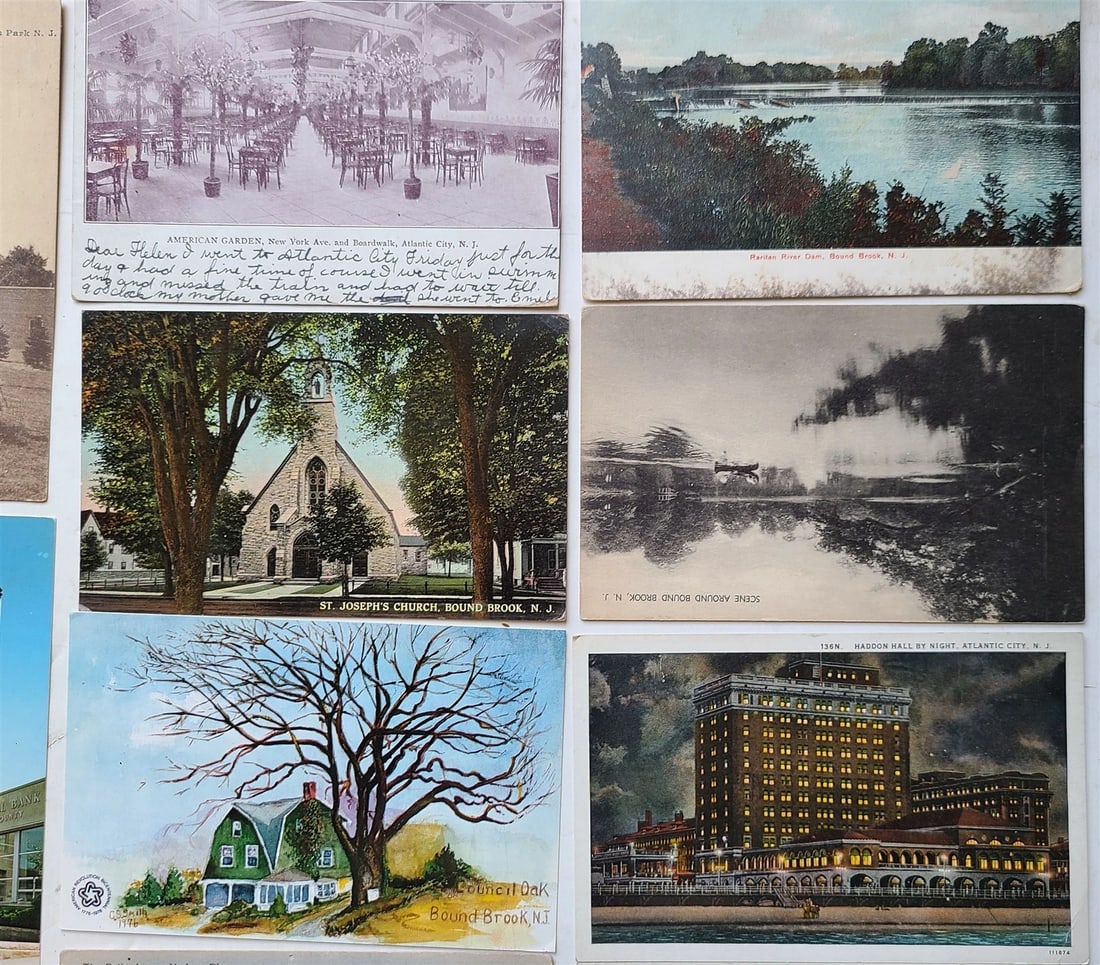 NEW JERSEY VIEWS LOT OF 50 ANTIQUE & VINTAGE POSTCARDS - 6