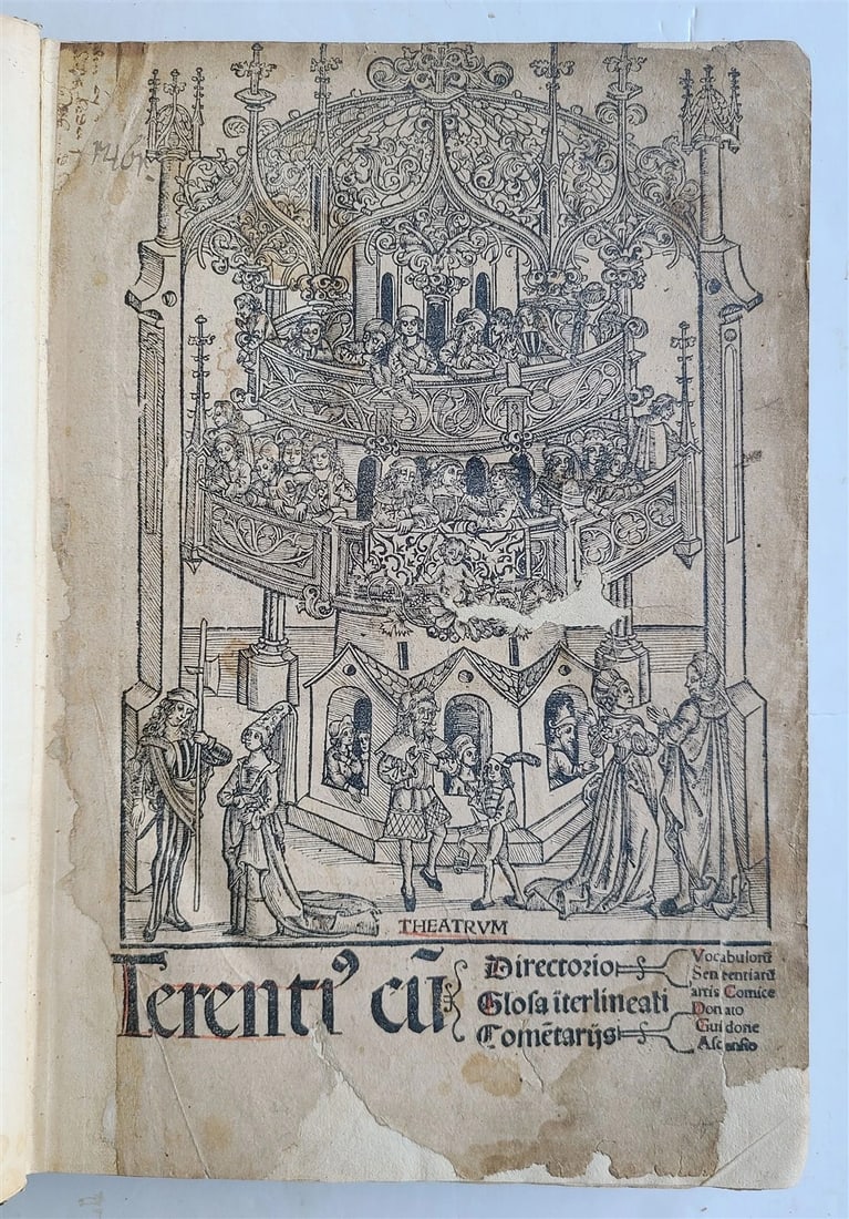 1499 INCUNABULA FULLY ILLUSTRATED COMEDY by TERENCE antique RARE INCUNABLE (1 of 16)