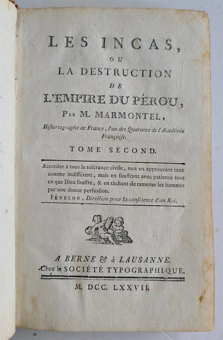 1777 PERU HISTORY 2 VOLUMES antique Les incas destruction de l'empire du Perou - 4