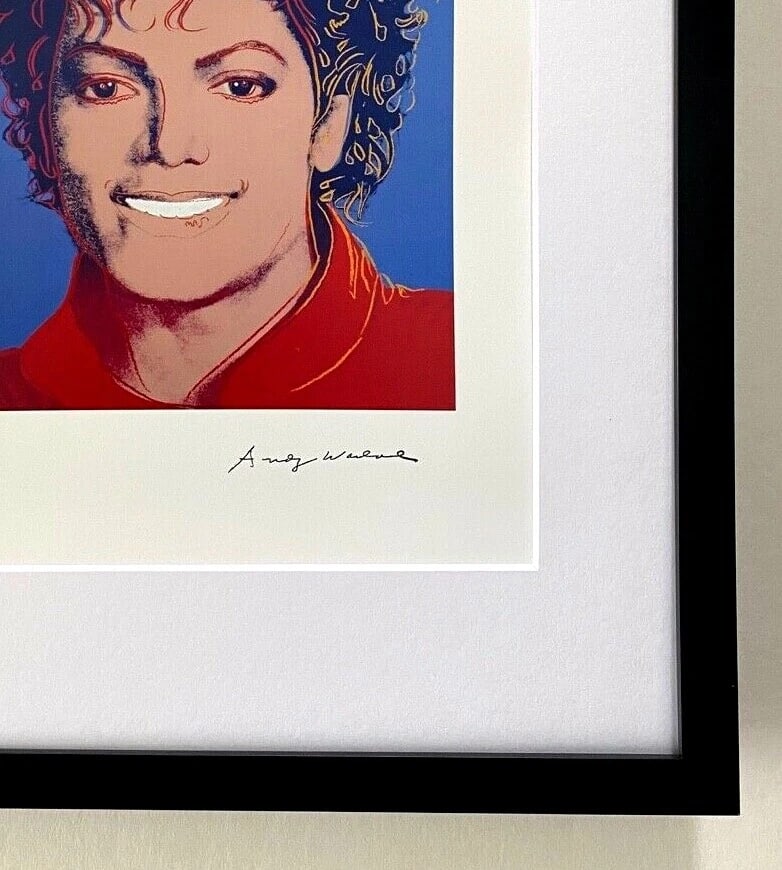 ANDY WARHOL | MICHAEL JACKSON SIGNED VINTAGE PRINT | MATTED AND FRAMED - 3