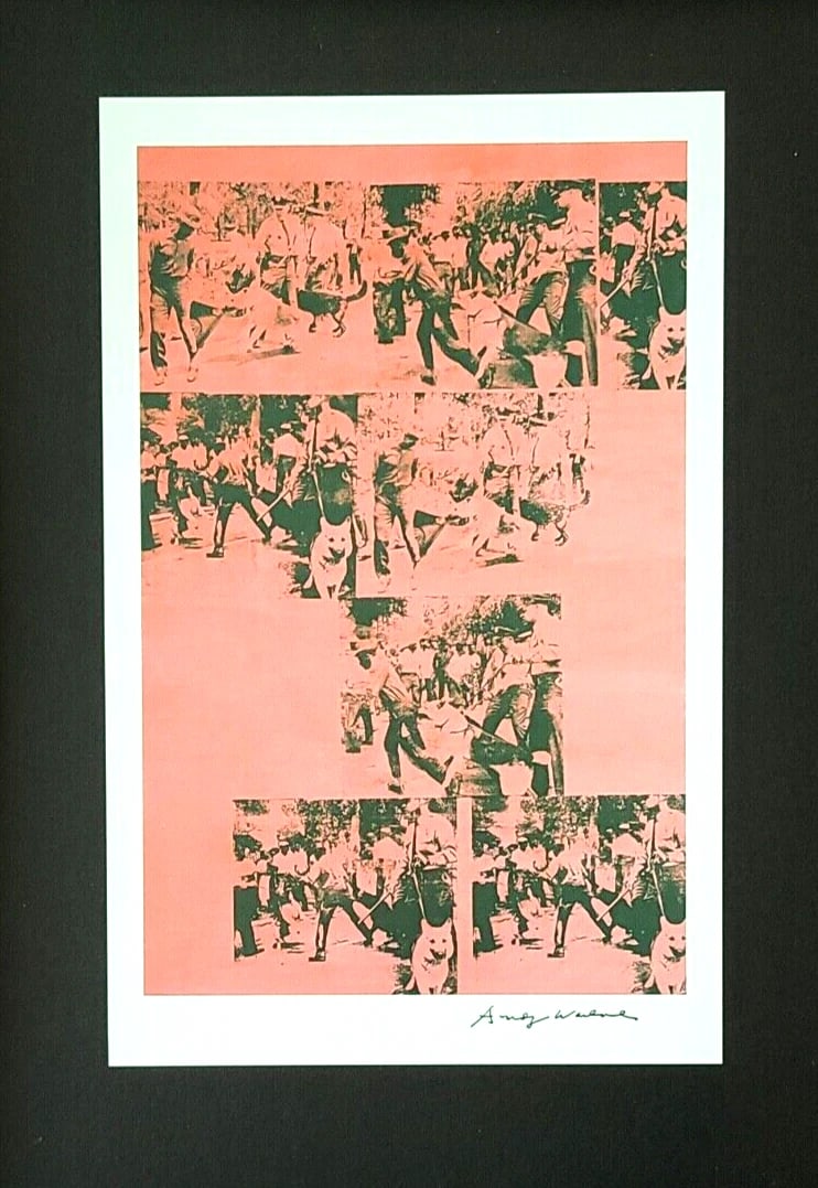 Andy Warhol | Vintage 1984 " RIOTS" Print Signed | Mounted and Framed $ - 2