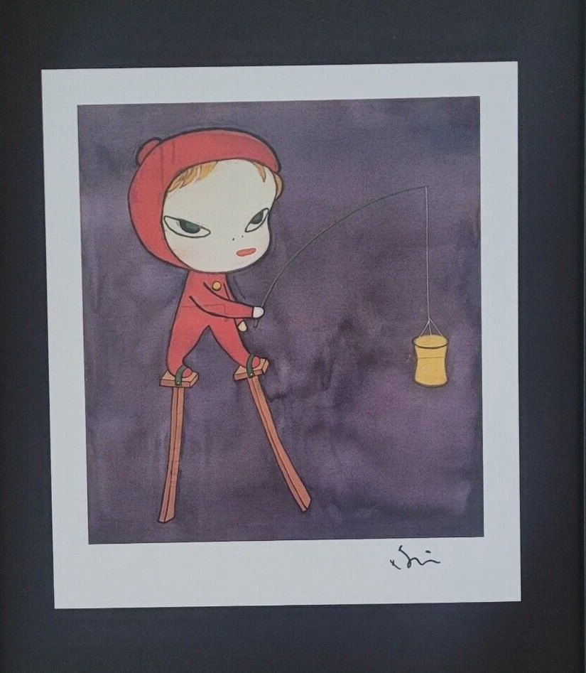 YOSHITOMO NARA | BEAUTIFUL PRINT FROM JAPAN | SIGNED MOUNTED AND FRAMED 14X11IN. - 2