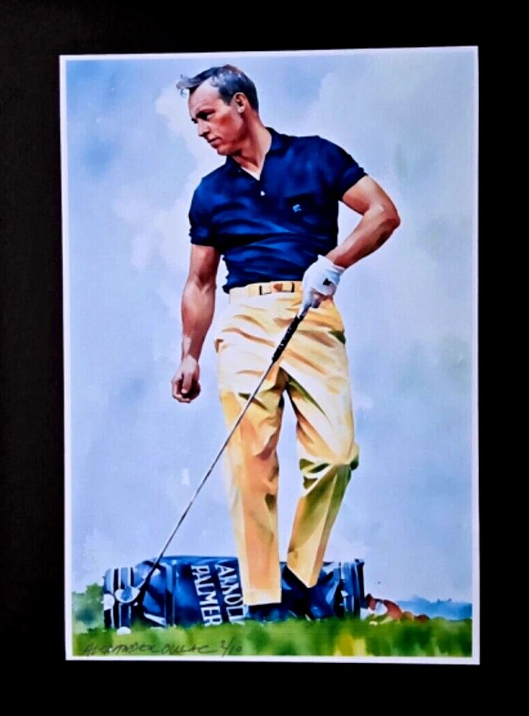 ALEXANDER DULAC | ARNOLD PALMER GOLF Hand Signed Print Ed. of 10 | COA - 2