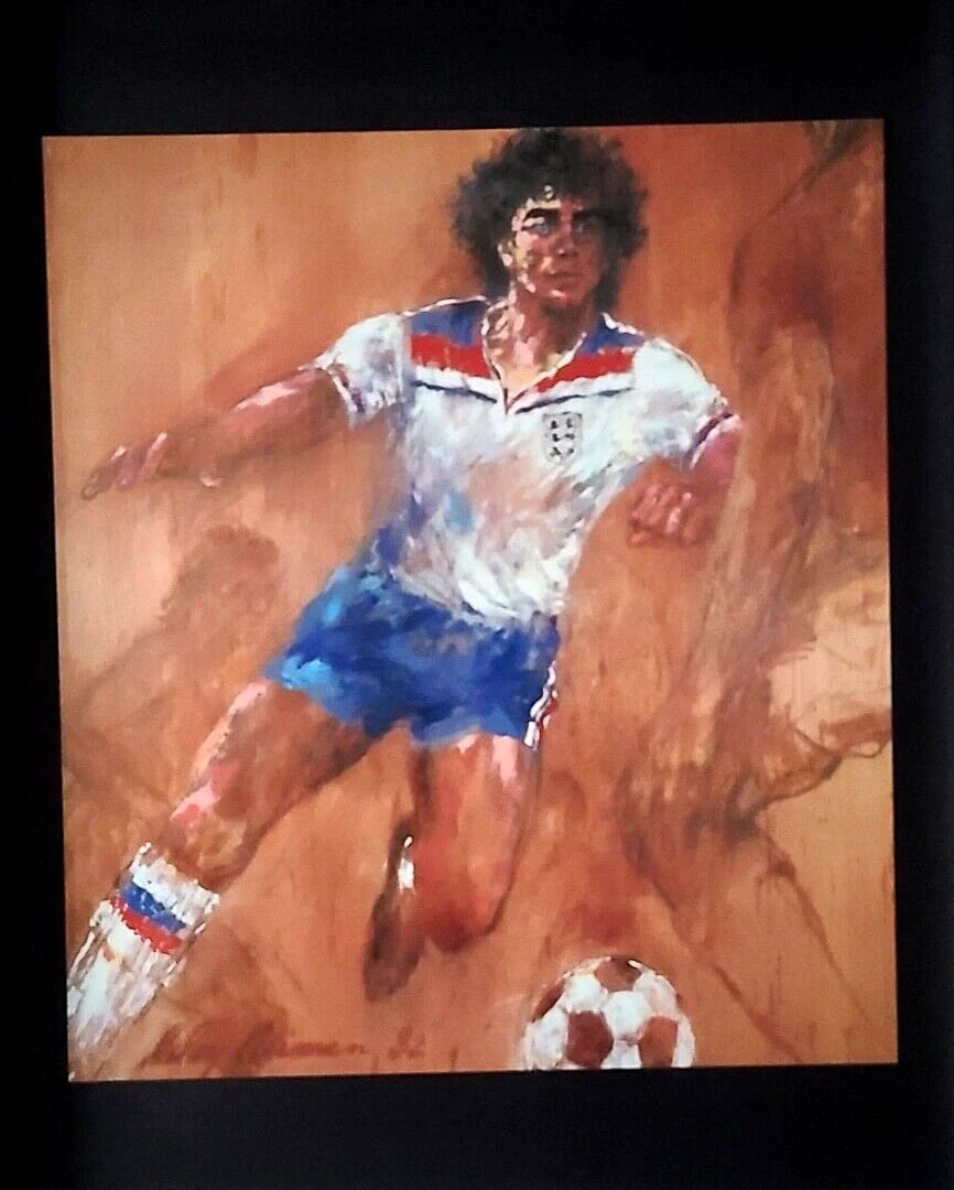 LeRoy Neiman KEVIN KEEGAN UK SOCCER Signed Pop Art Mounted & Framed New 14X11 W - 2