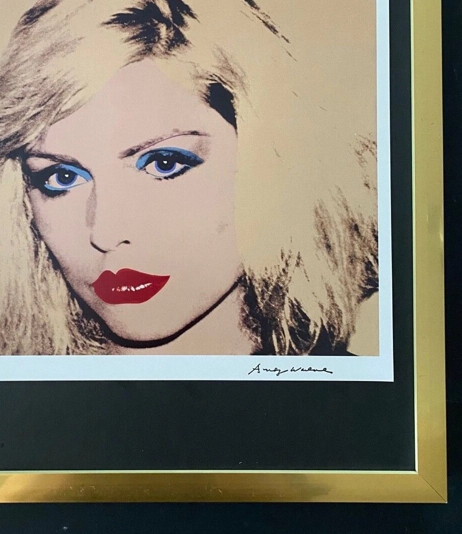 Andy Warhol Debbie Harry Vintage 1984 Signed Print Framed Pop Art Collector Art - 3