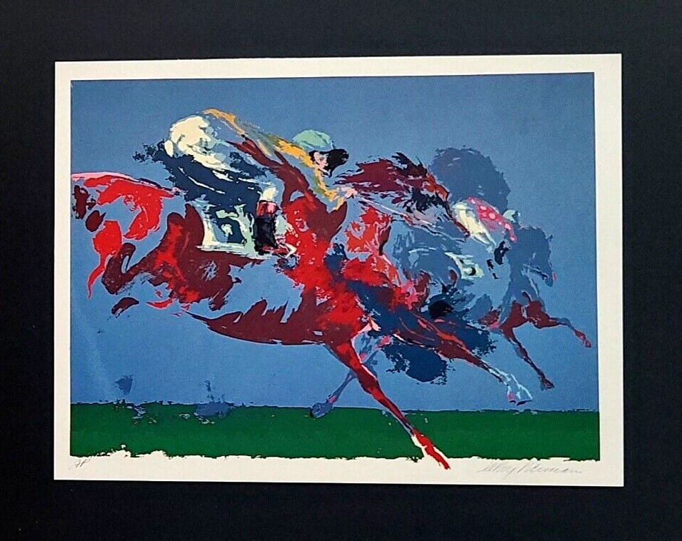 LeRoy Neiman " THE RACE " Signed Pop Art Collector Piece Framed - 2