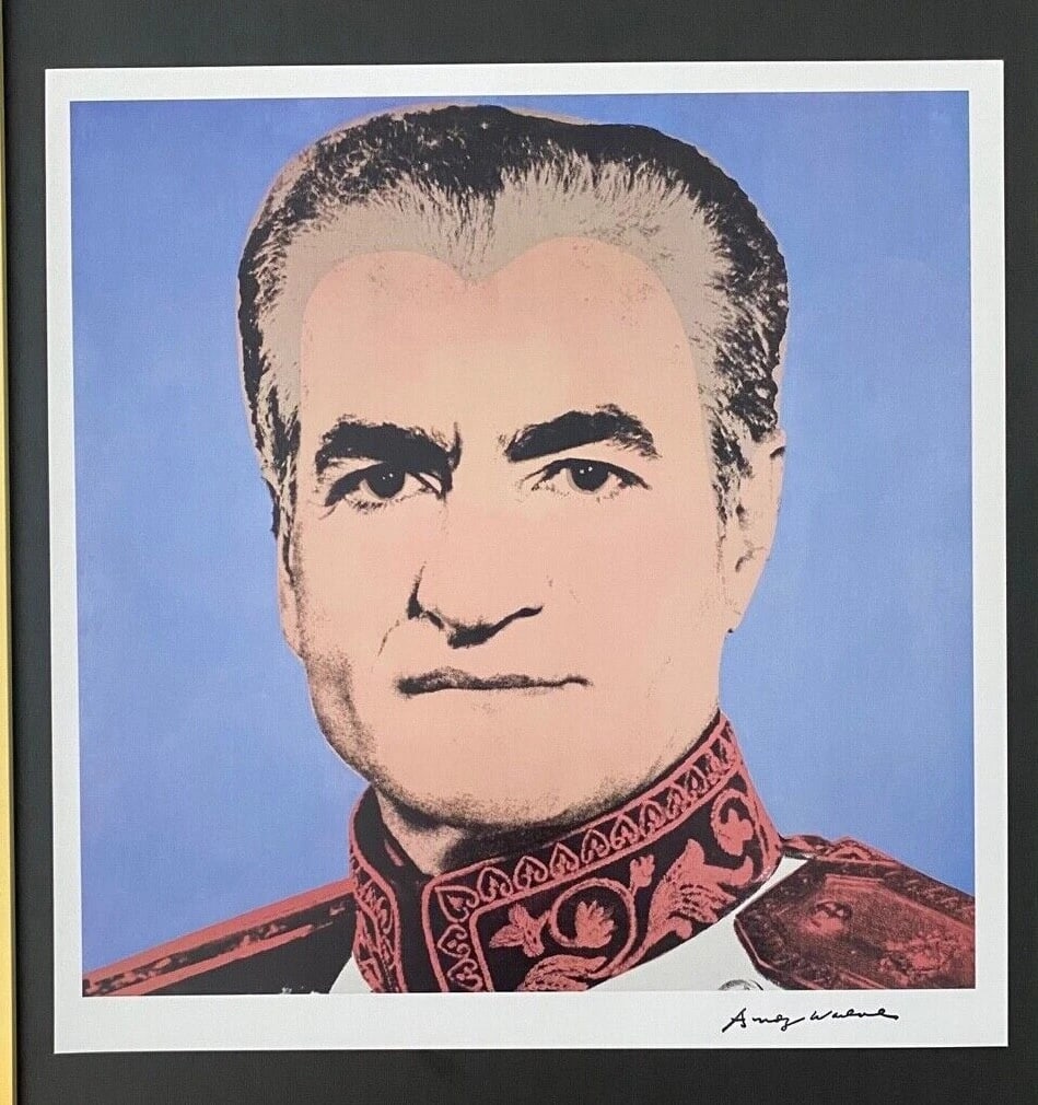 ANDY WARHOL x THE SHAH IRAN ICONIC VINTAGE PRINT – SIGNED MOUNTED & FRAMED! - 2