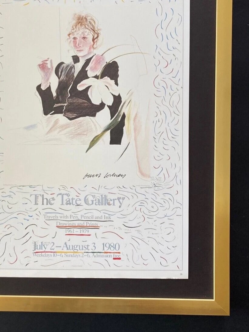 David Hockney | Vintage 1987 Signed Poster Print | Mounted and Framed - 2