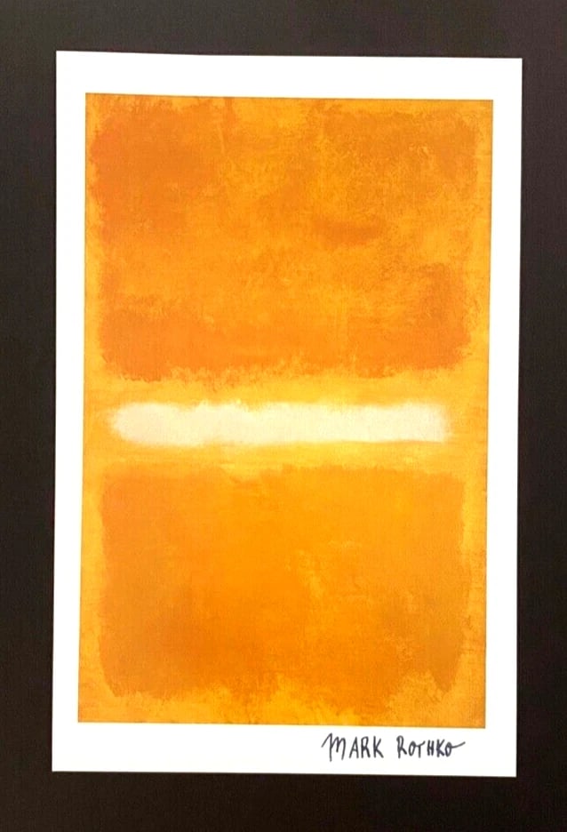 MARK ROTHKO + SIGNED PRINT + ABSTRACT ART + EXPRESSIONIST + MINIMALIST + FRAMED! - 2