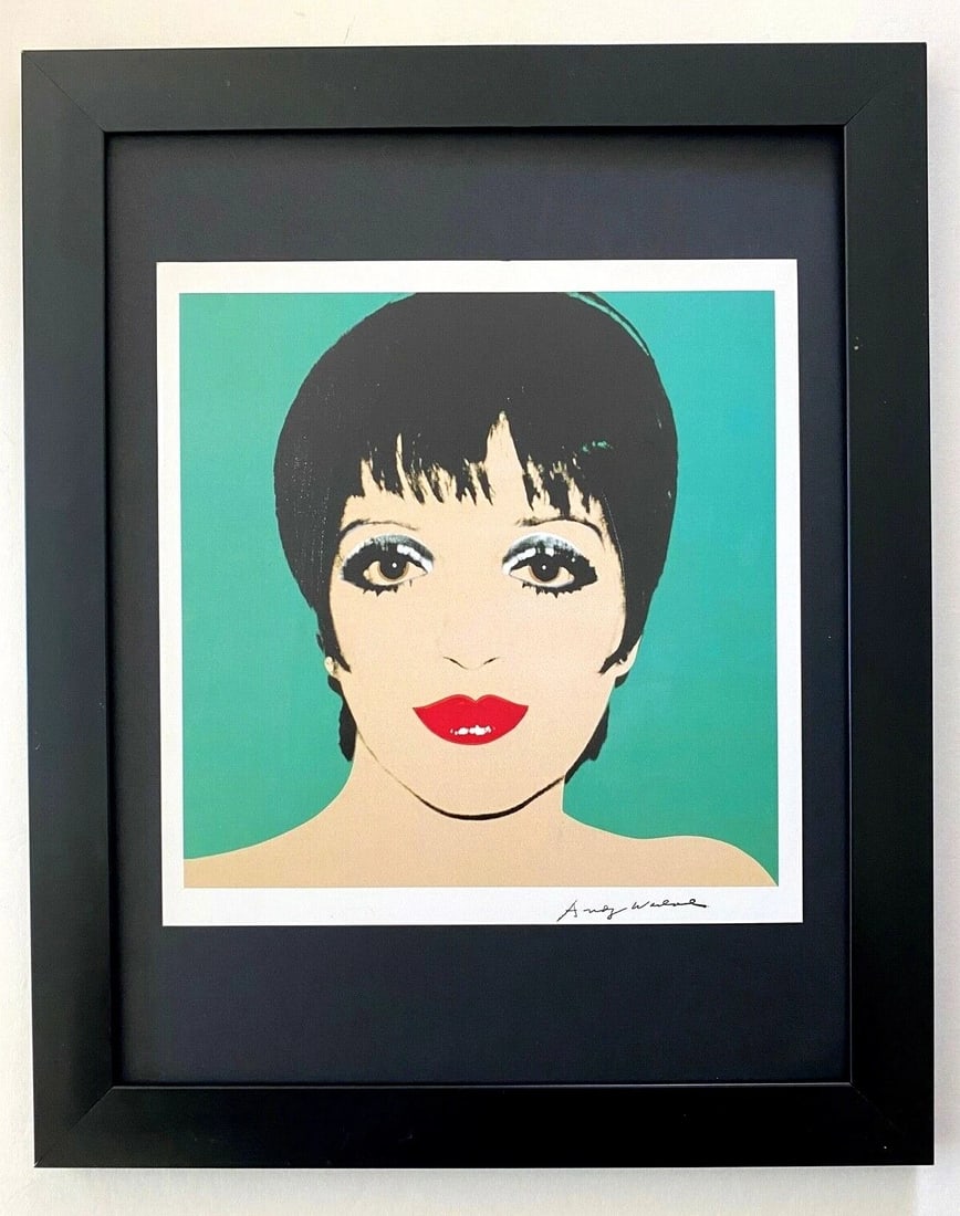Andy Warhol | Vintage 1984 Liza Minelli Print Signed | Mounted in 11x14 Board: Up for Auction this Beautiful and Scarce Vintage 1984 Offset Lithograph after Andy Warhol "Liza Minelli" Facsimile Signature in ink Art Print is about 9 X 9 in. This piece is mounted on a 11 x 14 in.