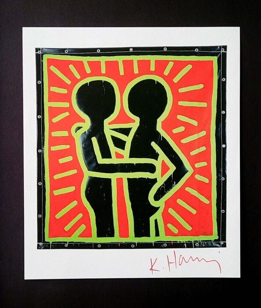 Keith Haring | Vintage Print Signed | Mounted & Framed in Silver Buy it Now ! TS - 2