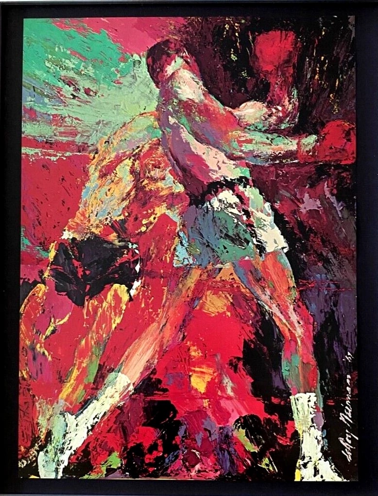 LeRoy Neiman " BOX " 1974 Signed Pop Art Mounted and Framed in New 11x14 LS - 2