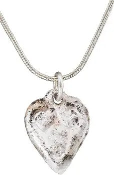 FINE ANCIENT VIKING HEART PENDANT NECKLACE, C.900 AD - 2