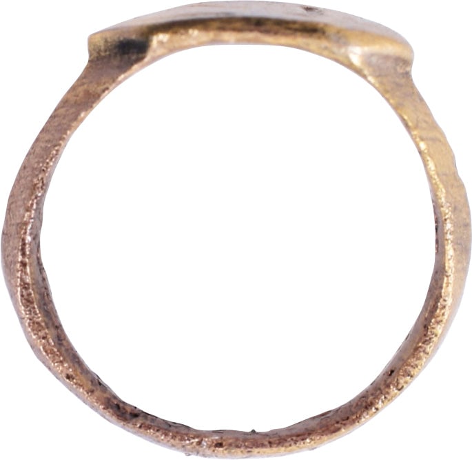 ROMAN GILT CHRISTIAN RING C.3RD-7TH CENTURY. - 2