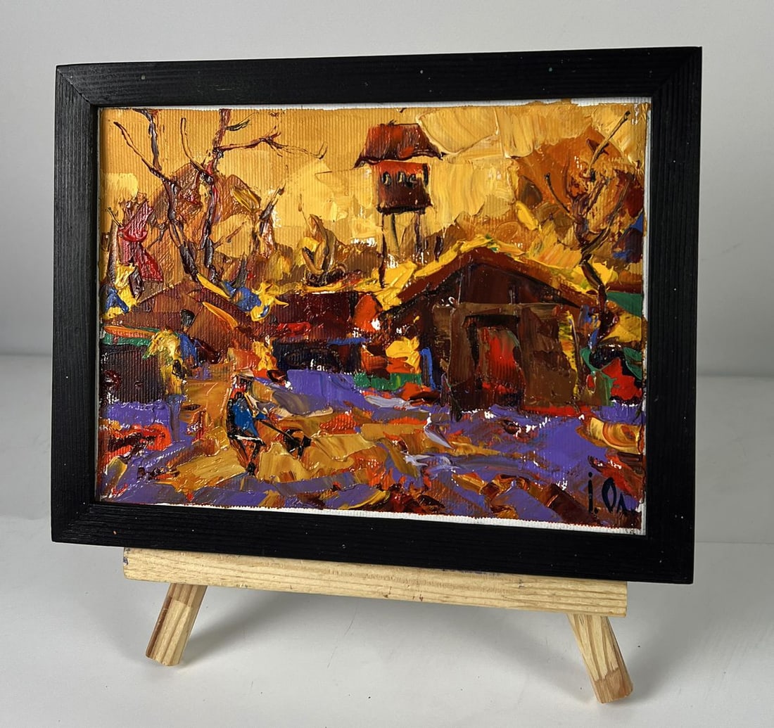 Oil painting Quiet Courtyard in the Village Oleksiy Ivanyuk - 2