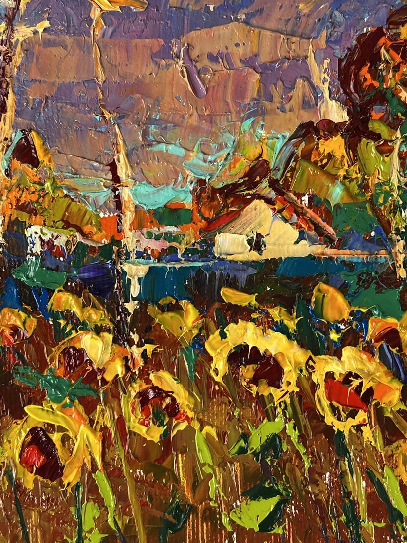 Oil painting The edge of the village Oleksiy Ivanyuk - 6