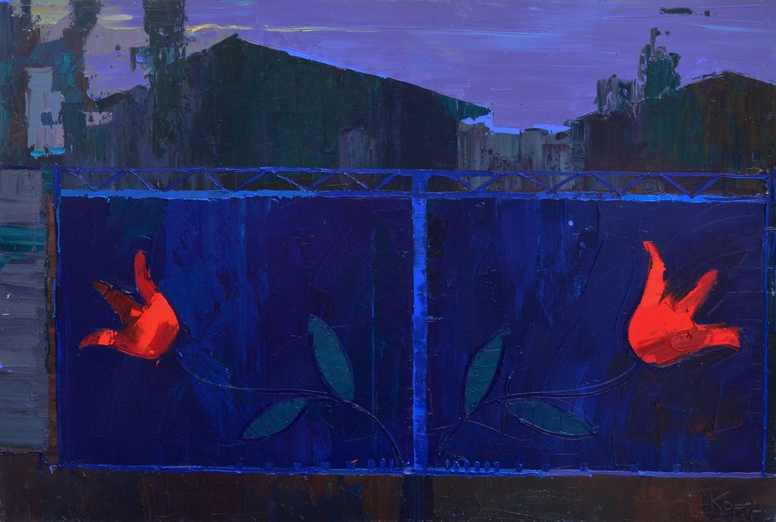Oil painting Patterns on the evening gates Natalia Korf-Ivaniuk (1 of 7)