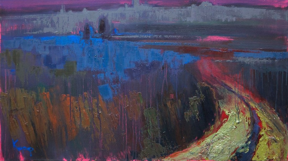 Oil painting Field In The Fog Natalia Korf-Ivaniuk - 6