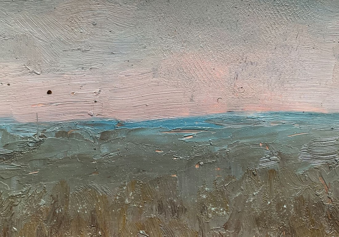 Oil painting Sunset over the sea horizon Ivan Tsyupka - 2