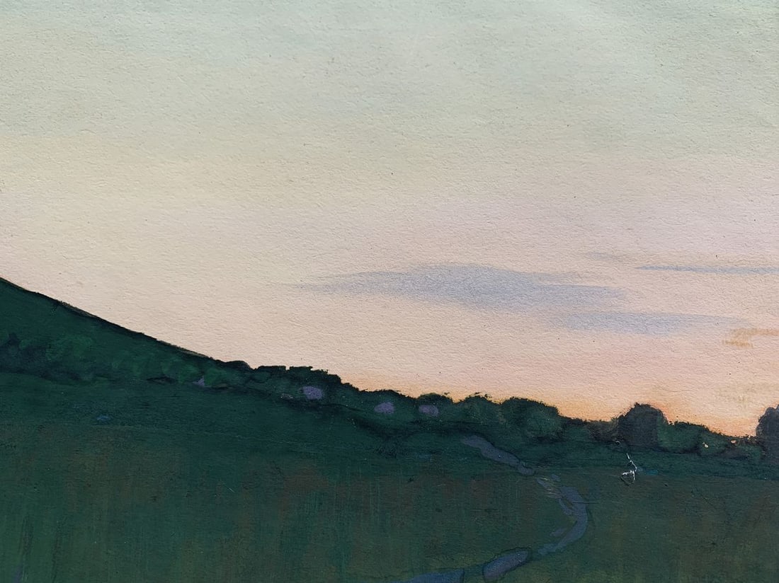 Pastel painting A stream among the hills Ivan Tsyupka - 2