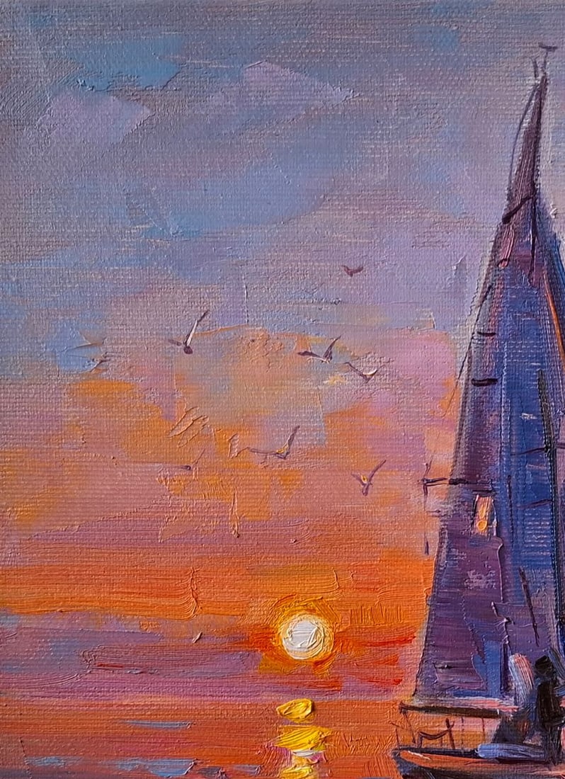 Oil painting Evening at sea Pereta Vyacheslav - 2