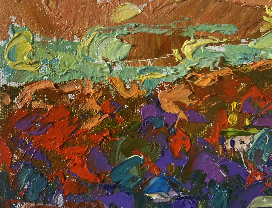 Oil painting Evening bell floats over the village Oleksiy Ivanyuk - 7