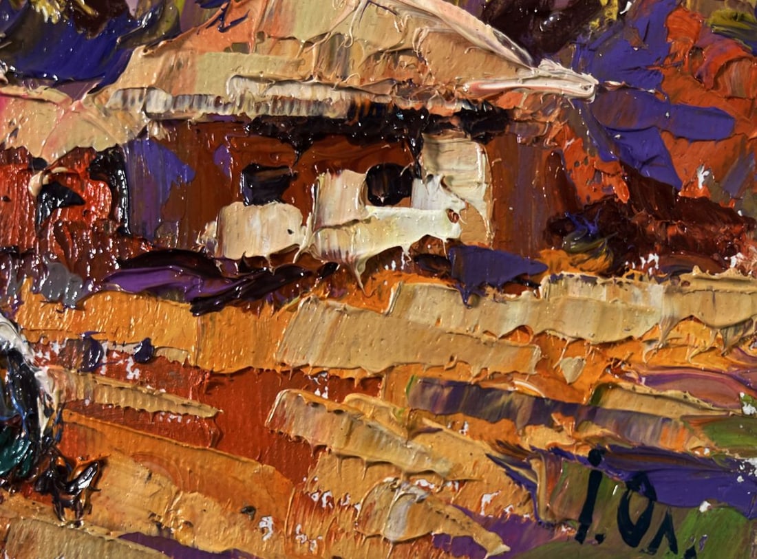 Oil painting Warm evening sun sets over the horizon Oleksiy Ivanyuk - 5