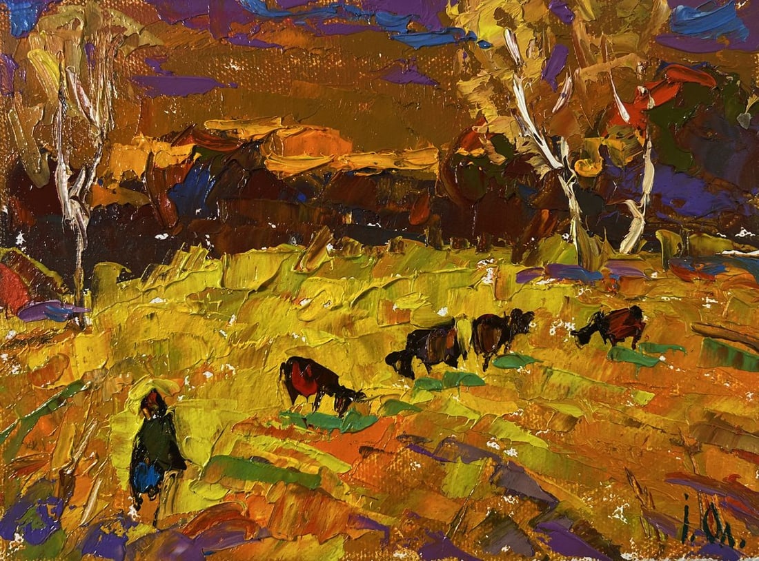 Oil painting Autumn and the last singing of birds Oleksiy Ivanyuk - 3