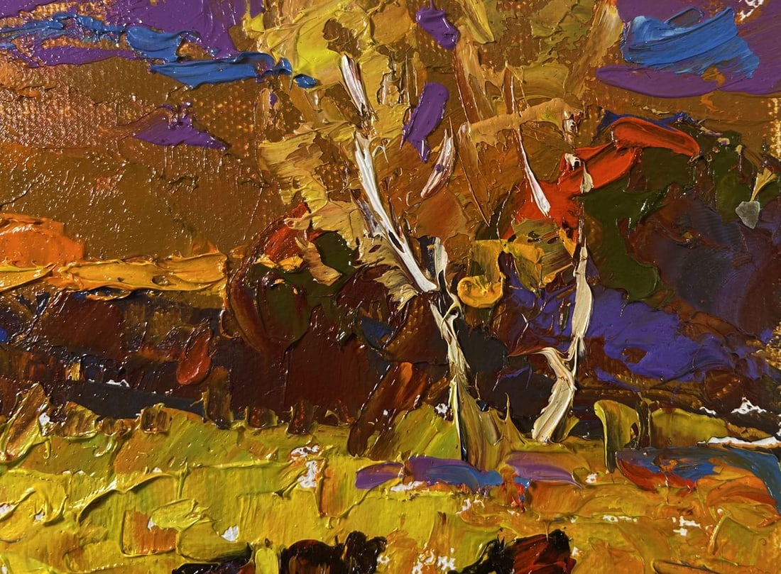 Oil painting Autumn and the last singing of birds Oleksiy Ivanyuk - 4